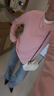 Hisna Pembe Uzun Kollu Basic Sweat