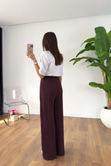 Jenisa Bordo Çımalı Pantolon