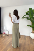 Jenisa Olive Çımalı Pantolon