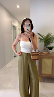 Jeran Beyaz İp Askılı Crop