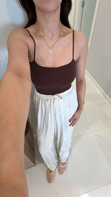 Jeran Kahve İp Askılı Crop