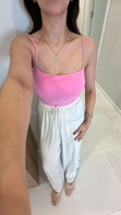 Jeran Pembe İp Askılı Crop