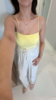 Jeran Sarı İp Askılı Crop