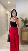 Jeran Siyah İp Askılı Crop