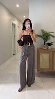 Jodes Gri Kemerli Pantolon