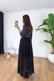 Jusla Siyah Dantelli Maxi Etek