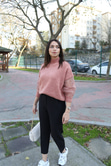 Pembe Tül Detaylı Kazak