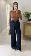 Killas Dark Blue Beli Lastikli Tensel Jean