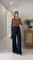Killas Dark Blue Beli Lastikli Tensel Jean