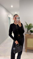 Konisa Siyah Çıtçıtlı Triko Hırka