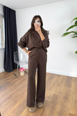 Kosne Acı Kahve Modal Sweat-Pantolon Takım