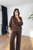 Kosne Acı Kahve Modal Sweat-Pantolon Takım
