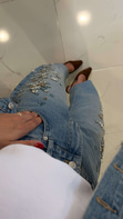 Lapus Mavi Taşlı Denim Ceket Pantolon Takım