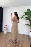 Lendy Vizon Lastik Sırt Detaylı Astarlı Askılı Elbise