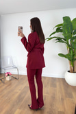 Lunis Bordo Kumaşlı Ceket Pantolon Takım