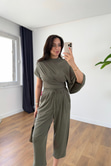 Luuma Haki Bluz Yaka Detaylı Pantolon Takım
