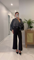 Maria Siyah Kemerli Pantolon