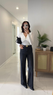 MD Cute Füme Wıde Leg Jean