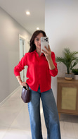 MD Rinno Kırmızı Modal Gömlek