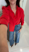 MD Rinno Kırmızı Modal Gömlek