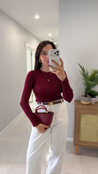 MD Sitra Bordo Fitilli Uzun Kollu Bluz