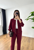Mella Bordo Fermuarlı Takım