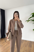 Mella Kahve Fermuarlı Takım