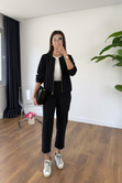 Mella Siyah Fermuarlı Takım