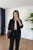 Mella Siyah Fermuarlı Takım