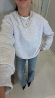 Nendy Gri Şardonlu Basic Sweat