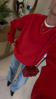 Nendy Kırmızı Şardonlu Basic Sweat