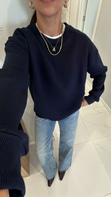 Nendy Lacivert Şardonlu Basic Sweat