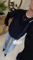 Nendy Lacivert Şardonlu Basic Sweat