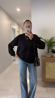 Nendy Siyah Şardonlu Basic Sweat