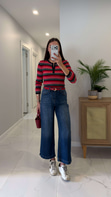 Niolsa Lacivert Kemerli Jean