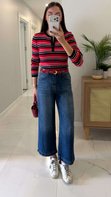 Niolsa Lacivert Kemerli Jean