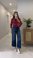 Niolsa Lacivert Kemerli Jean