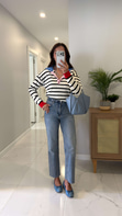 Nutre Açık Mavi Kar Yıkama Boy Fit Kesik Paça Jean