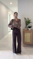 Olwen Acı Kahve Straight Jean