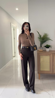 Olya Kahve Palazzo Pantolon