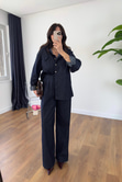 Onna Dark Blue Premium Denim Gömlek Pantolon Takım