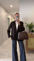 Owers Kahve Oversize Blazer Ceket