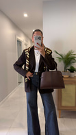 Owers Kahve Oversize Blazer Ceket
