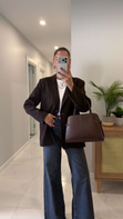 Owers Kahve Oversize Blazer Ceket