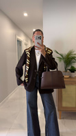Owers Kahve Oversize Blazer Ceket