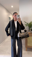 Owers Siyah Oversize Blazer Ceket