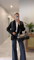 Owers Siyah Oversize Blazer Ceket