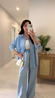 Patika Mavi Gömlek Pantolon Denim Takım
