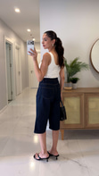 Pearl  Dark Blue Baggy Fit  Bermuda Şort