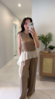 Petriz Bronz Garnili Bluz Pantolon Takım